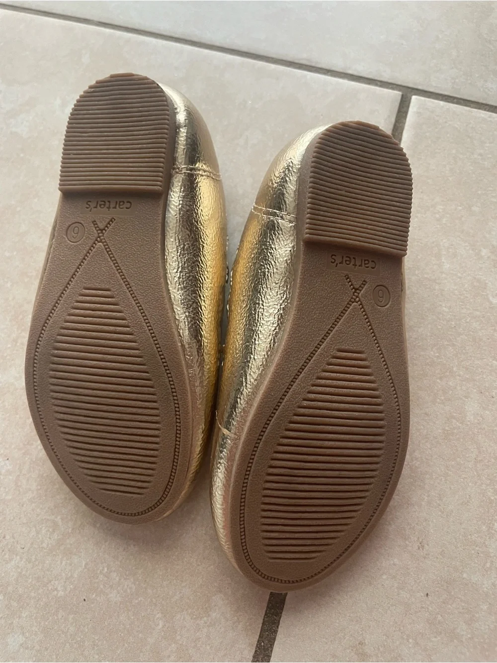 Gold Girls' Mary Jane Ballet Flats - (Brand: Carters)